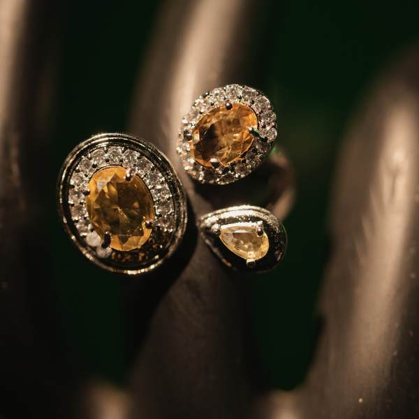 Multistone Halo Ring For Women