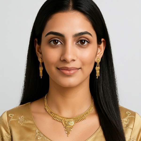 Brass Forming Gold Plated Necklace Set