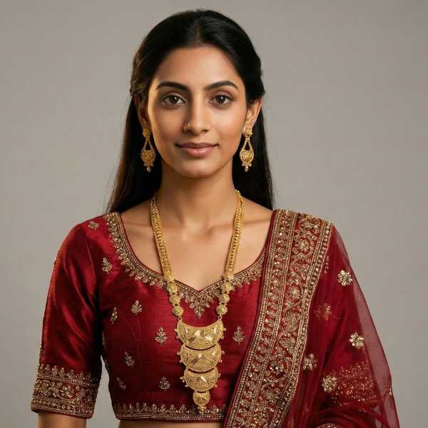 Heritage Crescent Layered Gold Haram Set