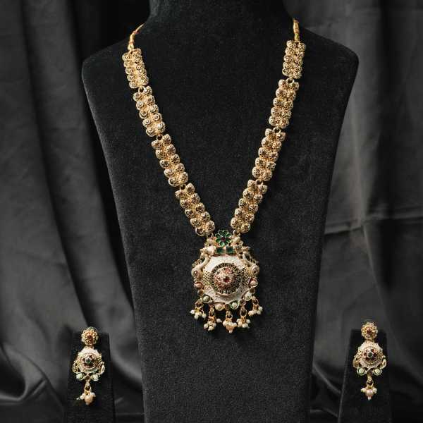 Antique Temple Jewellery Necklace Set