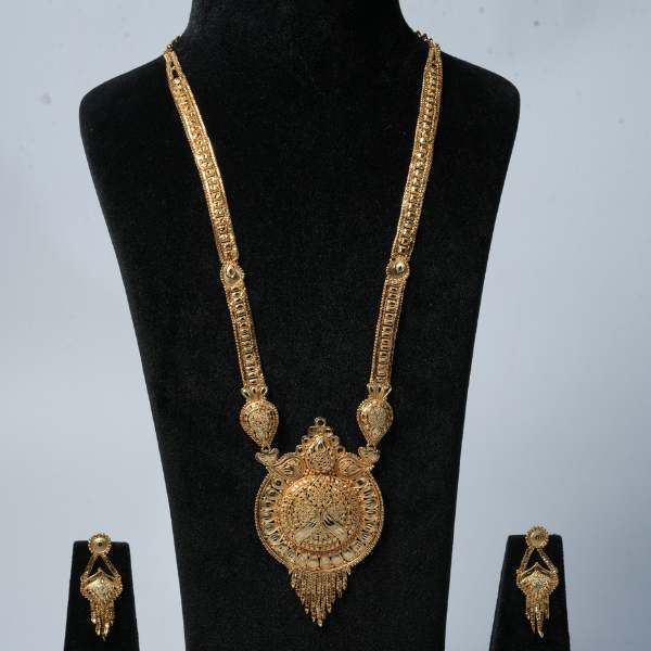Antique Gold Peacock Necklace Set