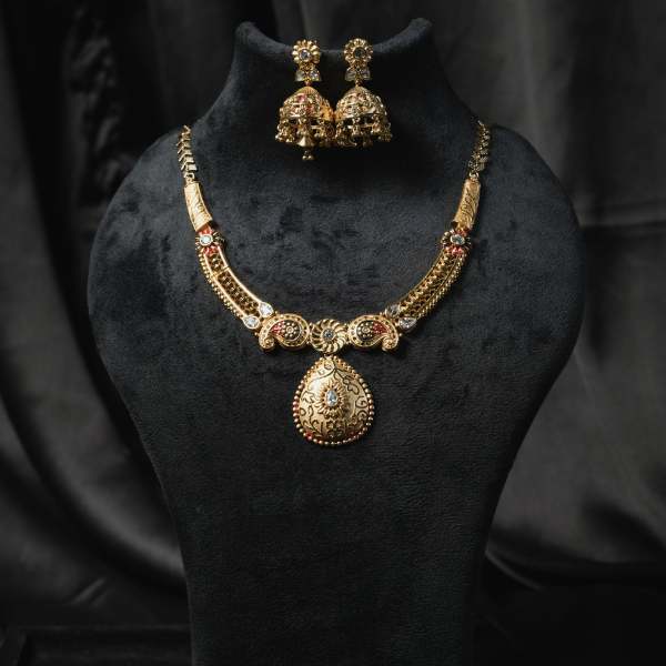Traditional Jhumka Pendant Necklace