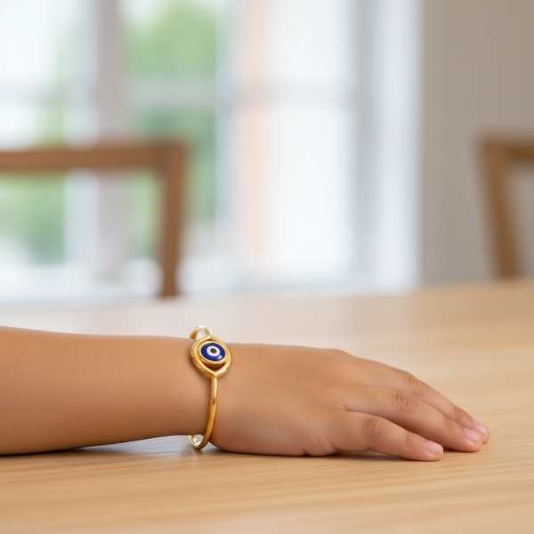1 Gram Gold Evil Eye Kids Kada
